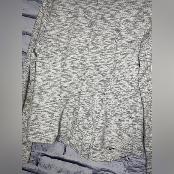 CAbi Neo Moto Heathered Gray Zip Up Sweater Blazer Jacket Size Small - Picture 9 of 13